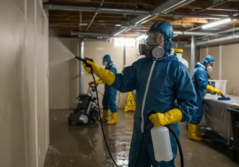 Basement Sanitization and Antimicrobial Treatment process in Miamitown, OH